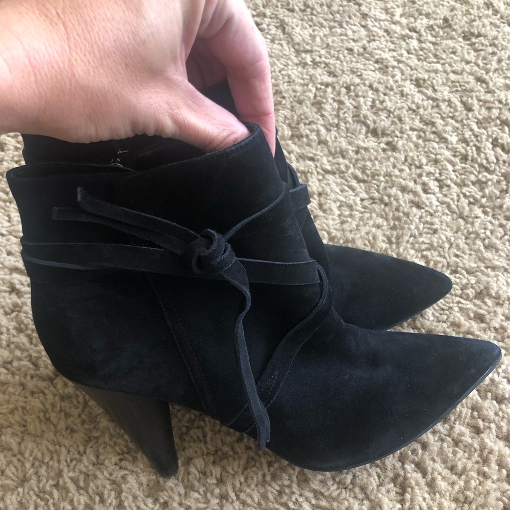 Marc Fisher Suede Black Booties